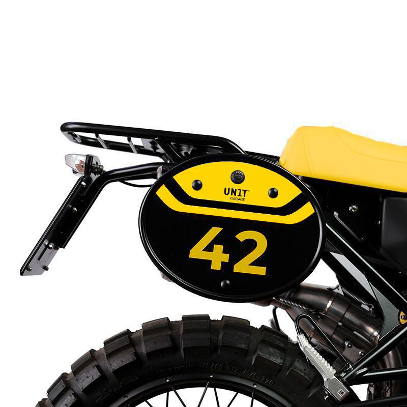 Adesivo Tabella Portanumero Per Barracuda Scrambler ATP-001 - AZ Graphishop, Giallo, Made In Italy