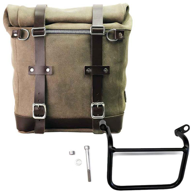 Borsa laterale Scram in Crosta di Cuoio 22L-30L + telaio Triumph