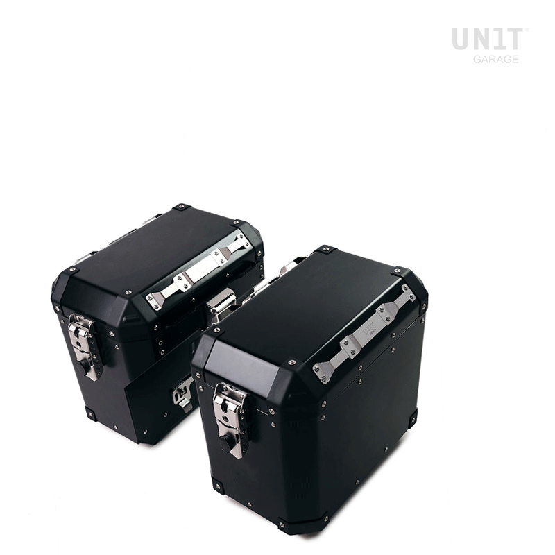 Coppia borse Atlas in Alluminio 47L+41L con Telai Moto Guzzi