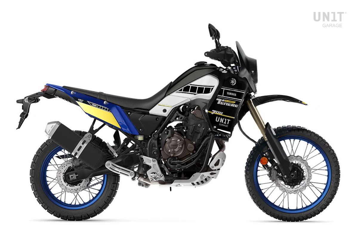 Extension De Béquille Latérale Pour Yamaha Tenere 700 (2019-2023) - Aluminium CNC Anodisé Bleu - Élargit La Surface D'appui - Évite Les Renversements