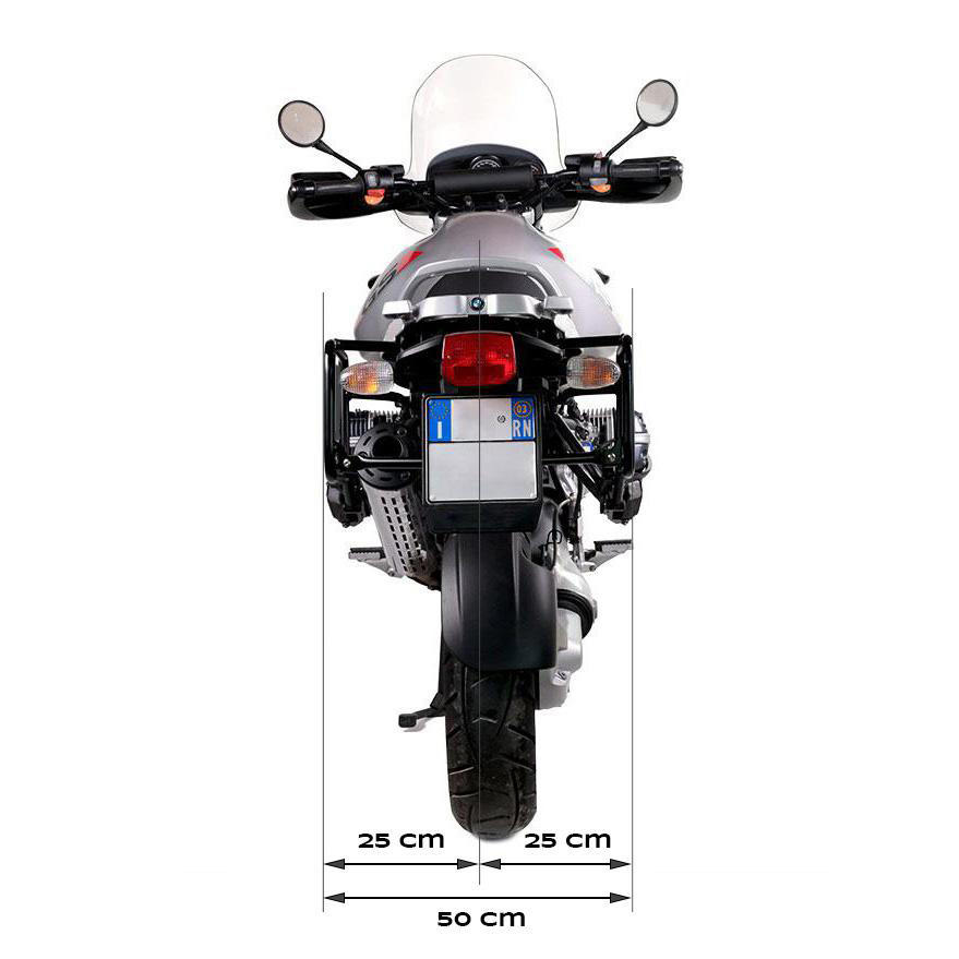 Poggiapiedi Regolabili In Alluminio Per BMW R850GS, R1100GS, R1150GS – Girevoli 360°, Nero - 2