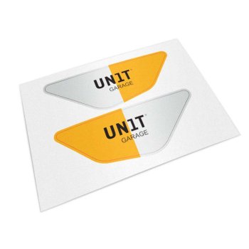 Adesivo Unit Garage Giallo/Bianco Coppia fianchetti sottosella BMW F450GS