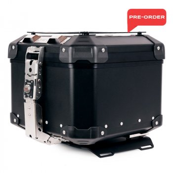 Bauletto Atlas in Alluminio 44L universale + Piastra bauletto Atlas per portapacchi