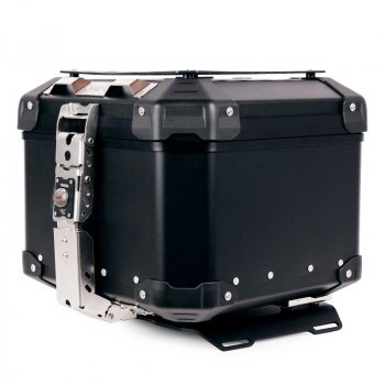 Bauletto Atlas in Alluminio 44L universale + Piastra bauletto Atlas per portapacchi