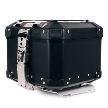 Bauletto Atlas in Alluminio 44L universale + Piastra bauletto Atlas per portapacchi