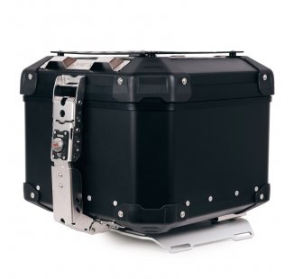 Bauletto Atlas in Alluminio 44L universale + Piastra bauletto Atlas per portapacchi