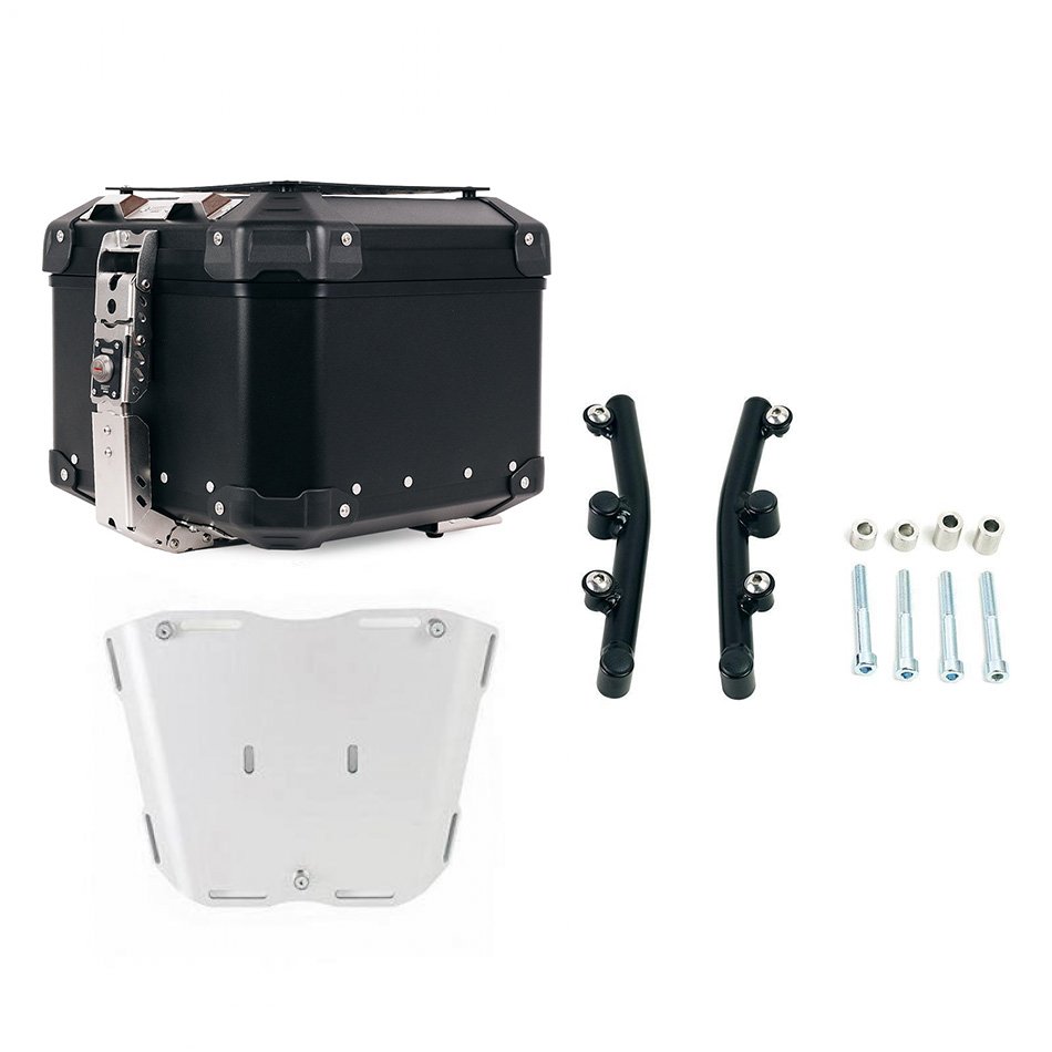 Bauletto Atlas in Alluminio 44L universale + Piastra KTM 890 ADV per bauletto Atlas con supporto