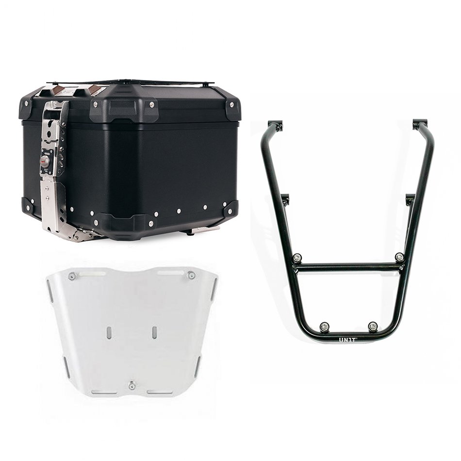 Bauletto Atlas in Alluminio 44L universale + Portapacchi con maniglie passeggero BMW R12