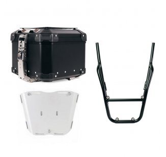 Bauletto Atlas in Alluminio 44L universale + Portapacchi con maniglie passeggero Honda GB350S