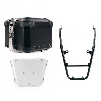 Bauletto Atlas in Alluminio 44L universale + Portapacchi con maniglie passeggero Royal Enfield Bear 650