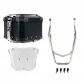 Bauletto Atlas in Alluminio 44L universale + Portapacchi posteriore con maniglie passeggero Ducati Desert X Argento