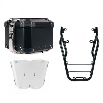Bauletto Atlas in Alluminio 44L universale + Portapacchi posteriore con maniglie passeggero Ducati Scrambler