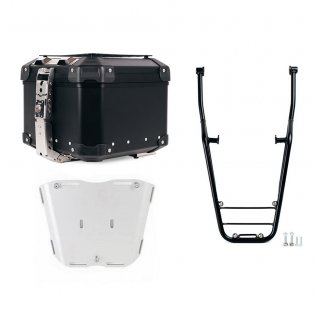 Bauletto Atlas in Alluminio 44L universale + Portapacchi posteriore con maniglie passeggero Moto Guzzi V7 Sport (2025 in poi)