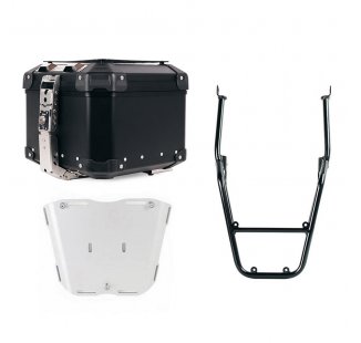 Bauletto Atlas in Alluminio 44L universale + Portapacchi posteriore con maniglie passeggero Triumph Bonneville T120