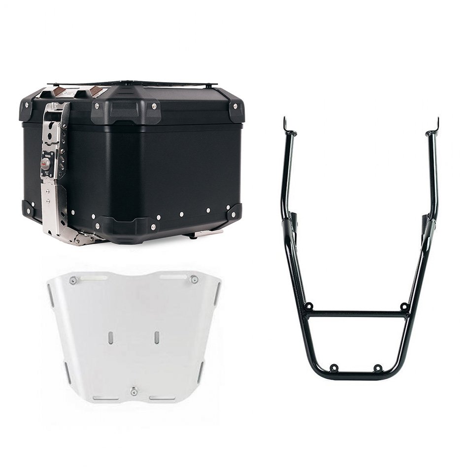 Bauletto Atlas in Alluminio 44L universale + Portapacchi posteriore con maniglie passeggero Triumph Bonneville T120