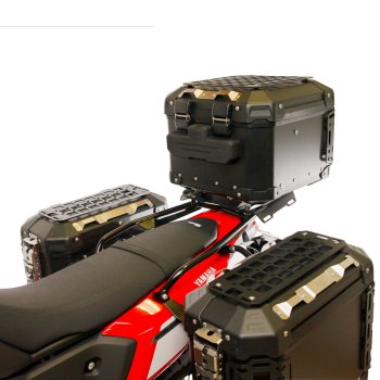 Bauletto Atlas in Alluminio 44L universale + Portapacchi posteriore con maniglie passeggero Yamaha Ténéré 700