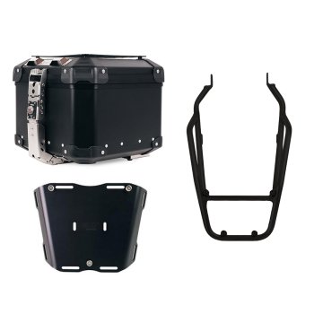 Bauletto Atlas in Alluminio 44L universale + Portapacchi posteriore nero con maniglie passeggero Triumph Scrambler 1200 X & XE