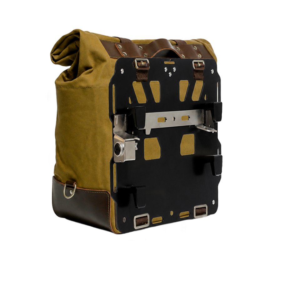 Borsa laterale Cult in Canvas 40L - 50L + Piastra in Alluminio sinistra BMW R1300GS ADV