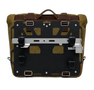 Borsa laterale Cult in Crosta di cuoio 40L - 50L + Piastra in Alluminio destra BMW R1300GS ADV