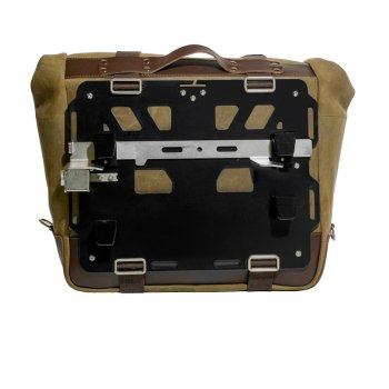 Borsa laterale Cult in Crosta di cuoio 40L - 50L + Piastra in Alluminio sinistra BMW R1300GS ADV