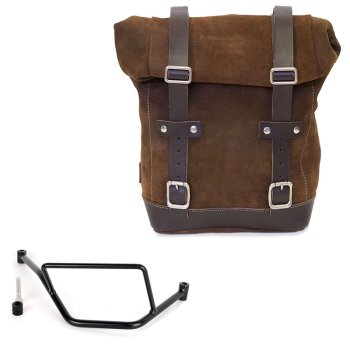 Borsa laterale in Crosta di Cuoio 10L-14L + Telaio BMW F450GS DX