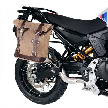 Borsa laterale in Crosta di Cuoio 10L-14L + Telaio BMW F900GS DX