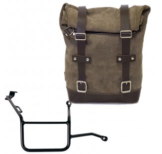 Borsa laterale in Crosta di Cuoio 10L-14L + Telaio BMW F900GS DX