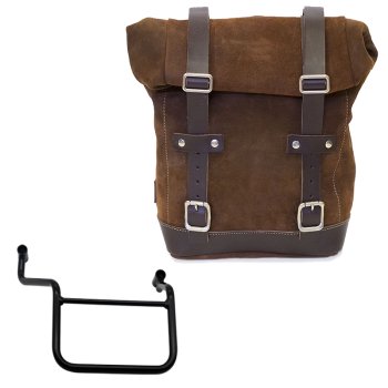 Borsa laterale in Crosta di Cuoio 10L-14L + Telaio Honda Transalp 750 (2023 in poi) DX