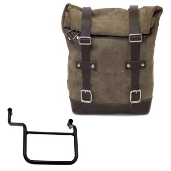 Borsa laterale in Crosta di Cuoio 10L-14L + Telaio Honda Transalp 750 (2023 in poi) DX