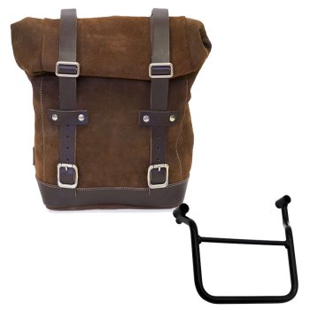 Borsa laterale in Crosta di Cuoio 10L-14L + Telaio Honda Transalp 750 (2023 in poi) SX