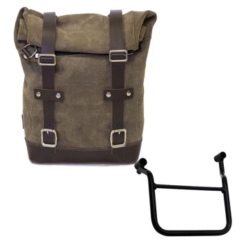 Borsa laterale in Crosta di Cuoio 10L-14L + Telaio Honda Transalp 750 (2023 in poi) SX