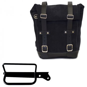 Borsa laterale in Crosta di Cuoio 10L-14L + Telaio Royal Enfield Hunter 350 DX