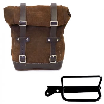 Borsa laterale in Crosta di Cuoio 10L-14L + Telaio Royal Enfield Hunter 350 SX