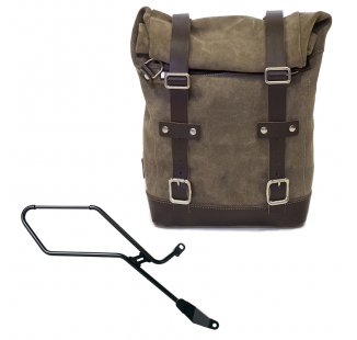 Borsa laterale in Crosta di Cuoio 10L-14L + Telaio Triumph Bonneville Bobber DX
