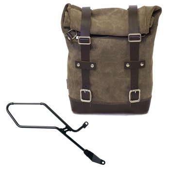 Borsa laterale in Crosta di Cuoio 10L-14L + Telaio Triumph Bonneville Bobber DX