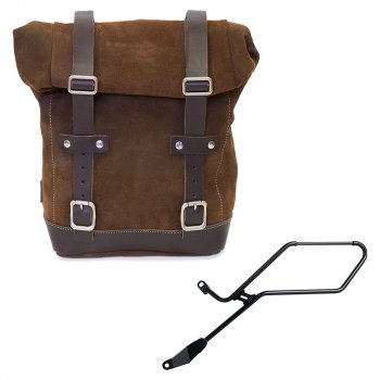 Borsa laterale in Crosta di Cuoio 10L-14L + Telaio Triumph Bonneville Bobber SX