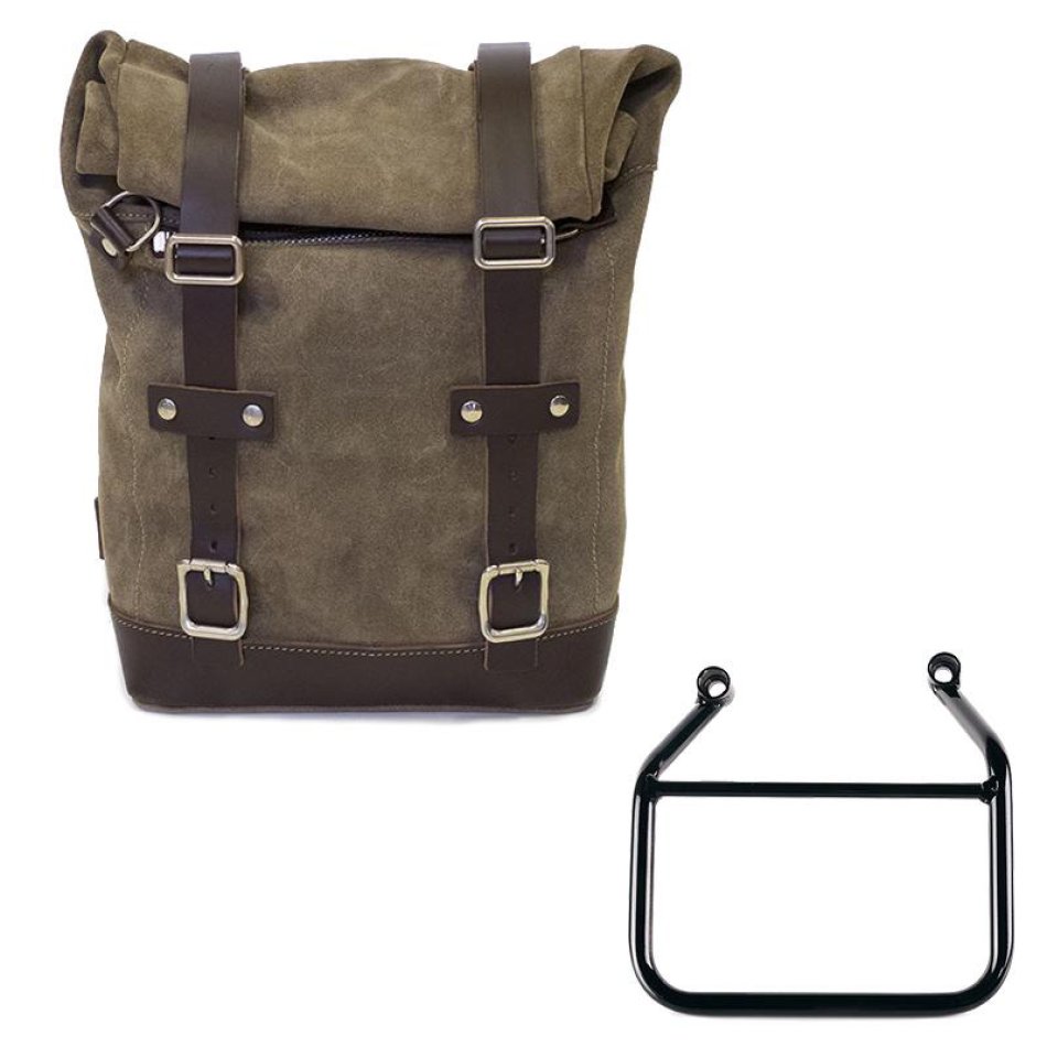Borsa laterale in Crosta di Cuoio 10L-14L + Telaio Triumph Speed 400 & Scrambler 400 X SX