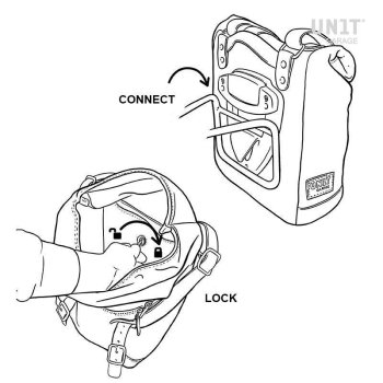 Borsa laterale in Crosta di Cuoio 10L-14L + Telaio Triumph Speed 400 & Scrambler 400 X SX