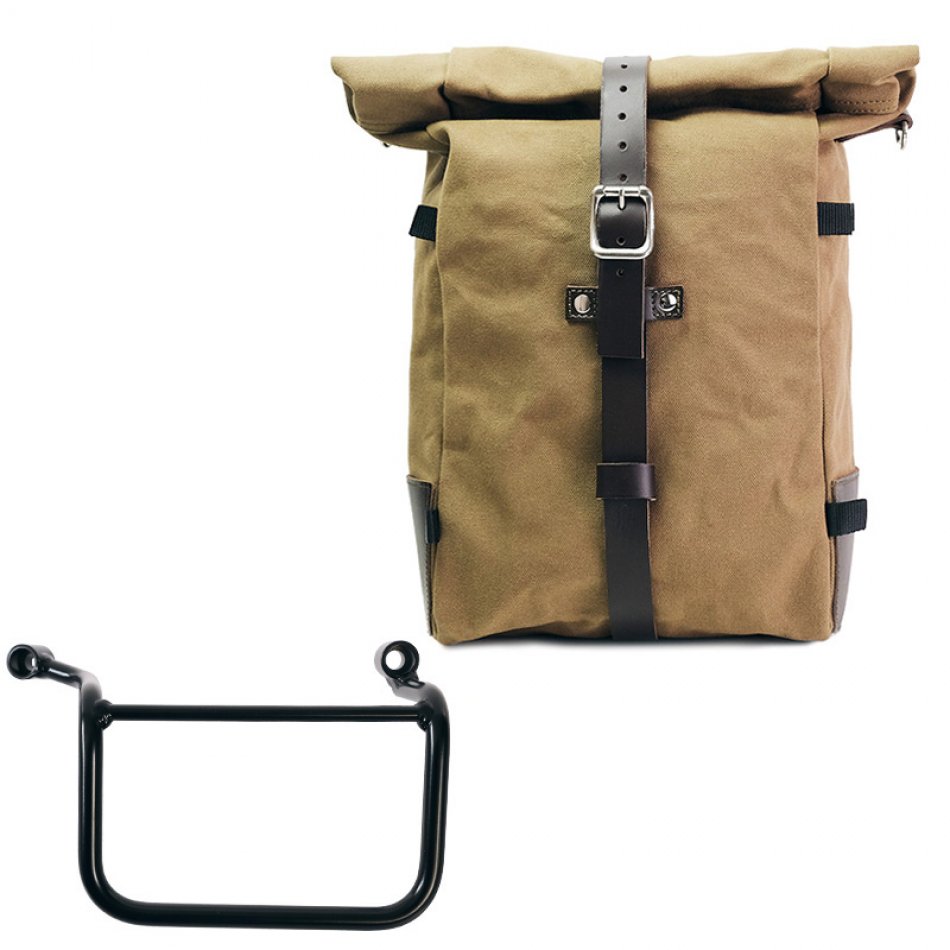 Borsa laterale Pure in Canvas + Telaio Royal Enfield Guerrilla 450 DX