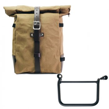 Borsa laterale Pure in Canvas + Telaio Royal Enfield Guerrilla 450 SX