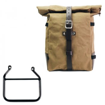 Borsa laterale Pure in Canvas + Telaio Triumph Scrambler 400 X DX (Solo compatibile con nostro scarico basso codice:4206Low)
