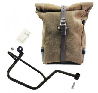 Borsa laterale Pure in Crosta di Cuoio + Telaio Moto Guzzi V7 DX