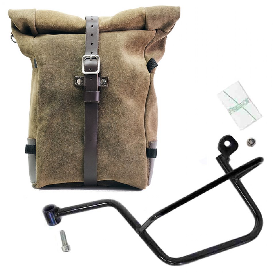 Borsa laterale Pure in Crosta di Cuoio + Telaio Moto Guzzi V7 SX