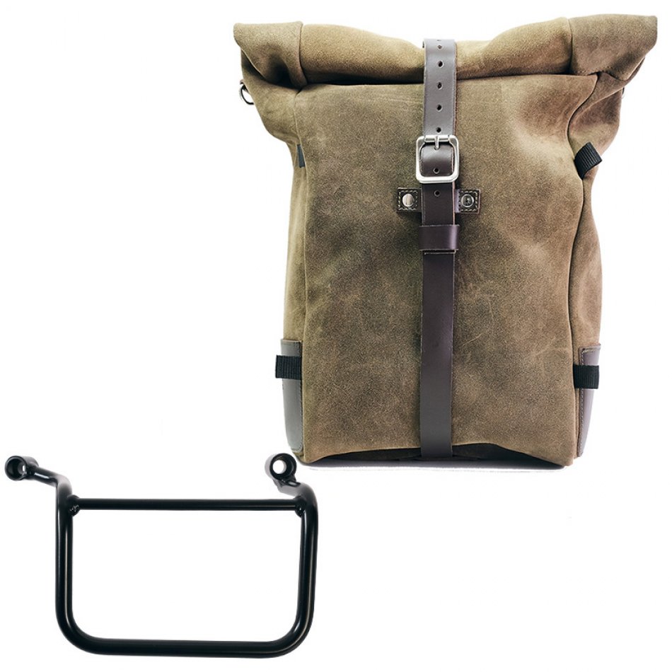 Borsa laterale Pure in Crosta di Cuoio + Telaio Royal Enfield Guerrilla 450 DX