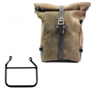 Borsa laterale Pure in Crosta di Cuoio  + Telaio Triumph Scrambler 400 X DX (Solo compatibile con nostro scarico basso codice:4206Low)