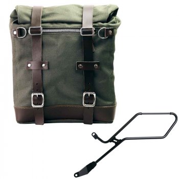 Borsa laterale Scram in Canvas 22L-30L + Telaio Triumph Bonneville Bobber SX
