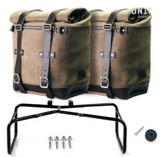 Borsa laterale Scram in Crosta di Cuoio 22L-30L + Doppio Telaio NineT