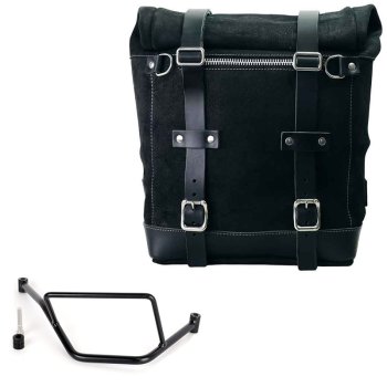 Borsa laterale Scram in Crosta di Cuoio 22L-30L + Telaio BMW F450GS DX