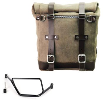 Borsa laterale Scram in Crosta di Cuoio 22L-30L + Telaio BMW F450GS DX