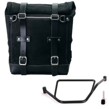 Borsa laterale Scram in Crosta di Cuoio 22L-30L + Telaio BMW F450GS SX